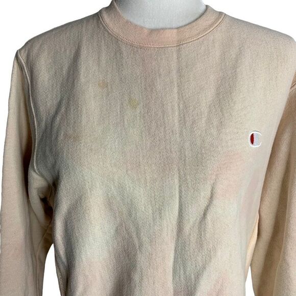 Vintage Champion Reverse Weave Sweatshirt S Pink Crewneck Fleece Pullover - Picture 2 of 10